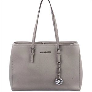MICHAEL Michael Kors Gray Tote Bag Genuine Leather